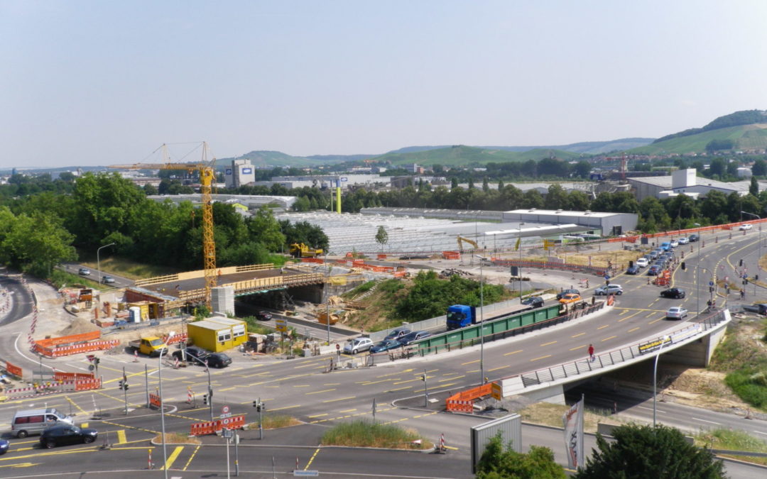 Erneuerung Saarlandkreisel und Verlängerung Saarlandstraße mit Straßenbrücken in Heilbronn