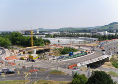 Erneuerung Saarlandkreisel und Verlängerung Saarlandstraße mit Straßenbrücken in Heilbronn